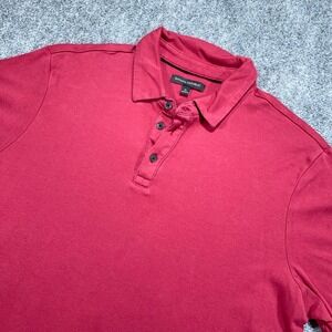 Banana Republic Polo Shirt Mens XL‎ Red Short Sleeve Embroidered Casual Stretch
